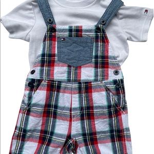 Tommy Hilfiger 2pc Boys Shortalls set 24M